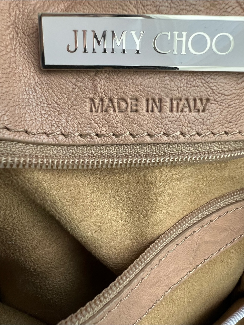 Jimmy Choo Ramona Hobo bag in a mauve-brown leather with snakeskin trim - Picture 8 of 15